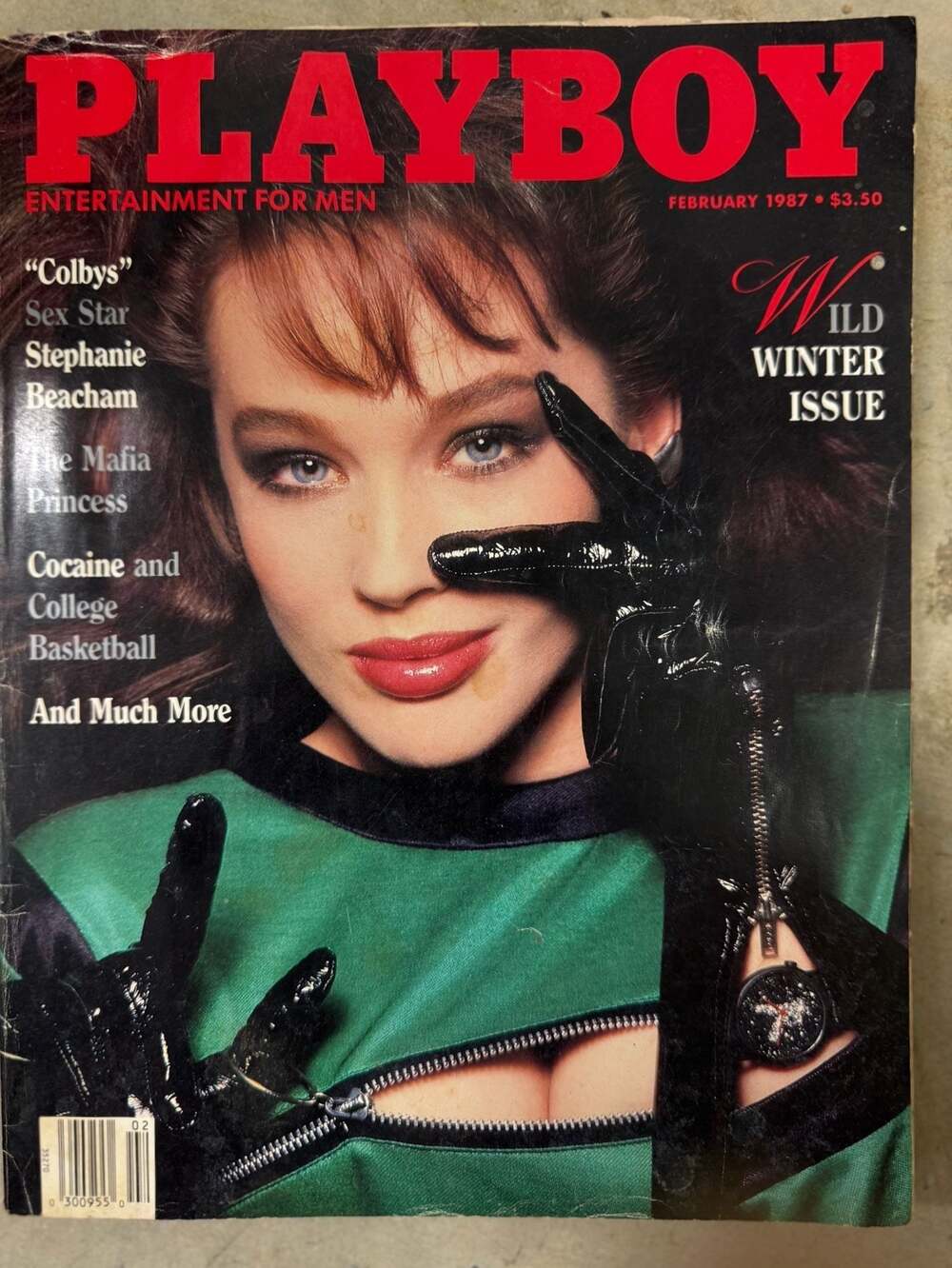 Playboy Magazine February 1987 Stephanie Beacham Wild Winter Issue